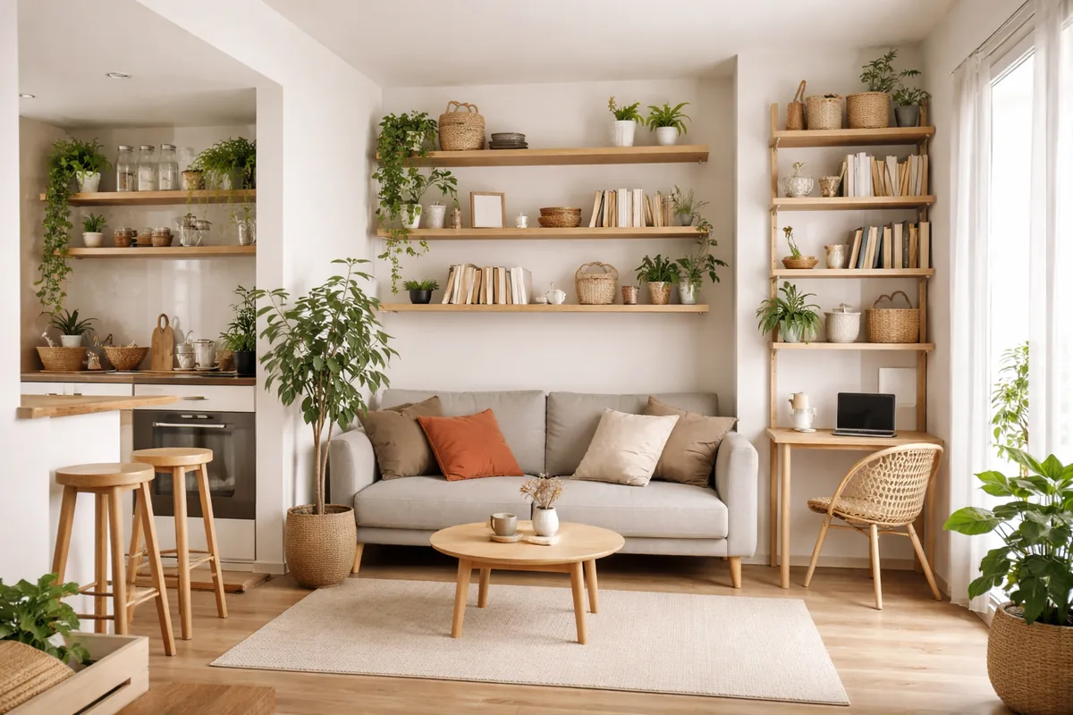 Où placer des étagères dans un petit appartement